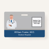 Badge Conception du Modèle photo du personnel hospitalie (Dos)