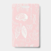 Badge Conception esthétique d'anatomie rose pour étudian (Arrière)