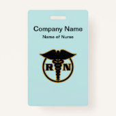 Badge Conception Médicale de logo d'infirmière (Dos)