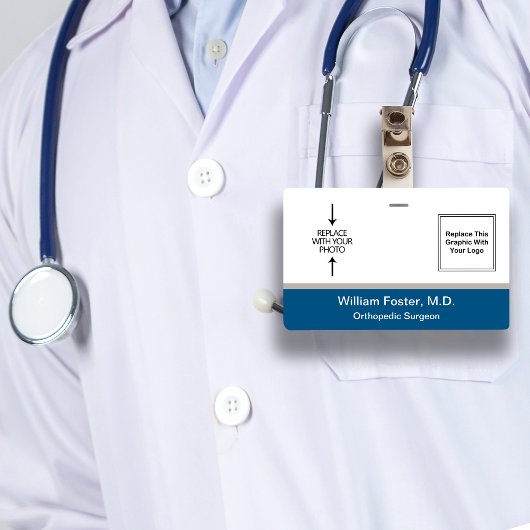 Badge Conception Médicale du logo photo du médecin