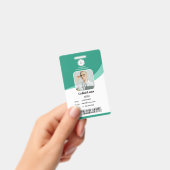 Badge Conception moderne avec intégration de code-barres (À main)