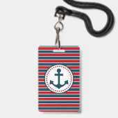Badge Conception nautique (Arrière avec lanière)