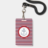 Badge Conception nautique (Arrière avec lanière)