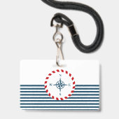 Badge Conception nautique (Arrière avec lanière)