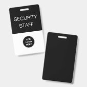 Badge Conception simple de logo pour le personnel de séc (Avant & arrière)