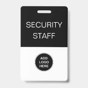 Badge Conception simple de logo pour le personnel de séc