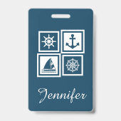 Badge Conception sur le thème nautique (Arrière)