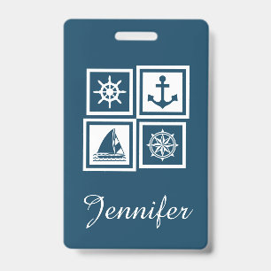 Badge Conception sur le thème nautique