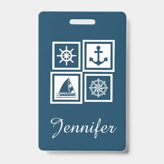 Badge Conception sur le thème nautique (Avant)