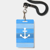 Badge Conception sur le thème nautique (Avant avec lanière)