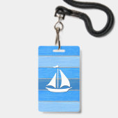 Badge Conception sur le thème nautique (Avant avec lanière)