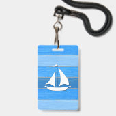 Badge Conception sur le thème nautique (Arrière avec lanière)
