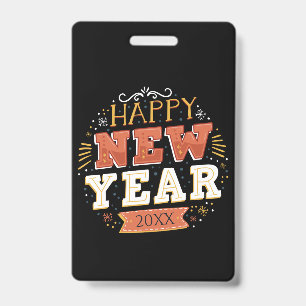 Badge Conception unique pour le Nouvel An personnalisée
