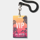 Badge Concert d'accès VIP personnalisé (Avant avec lanière)