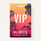 Badge Concert d'accès VIP personnalisé (Devant)