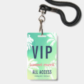 Badge Concert d'accès VIP personnalisé (Avant avec lanière)