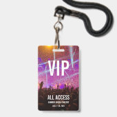 Badge Concert de carte d'accès VIP All (Arrière avec lanière)