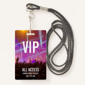 Badge Concert de carte d'accès VIP All (Devant avec lanière)