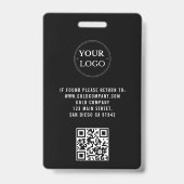 Badge Concert de code QR du logo de la société VIP perso (Arrière)