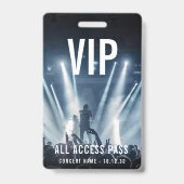 Badge Concert de code QR du logo de la société VIP perso (Avant)