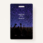 Badge Concert Festival VIP All Access Nom personnalisé (Dos)