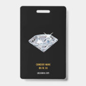 Badge Concert Festival VIP All Access Nom personnalisé (Back)