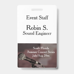 Badge Concert ou Show Event
