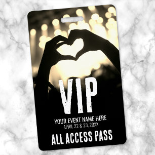 Badge Concert personnalisé VIP accès illimité