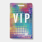 Badge Concert VIP personnalisé All Access Pass QR Code D (Face)