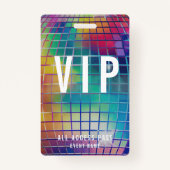 Badge Concert VIP personnalisé All Access Pass QR Code D (Devant)
