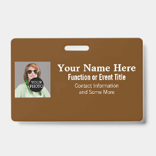 Badge Concevez facilement votre propre logo photo Brown