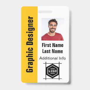 Badge concevez votre propre carte d'identité, bureau per