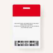 Badge concevoir votre propre (Dos)