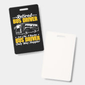 Badge Conducteur de Bus Retraité (Avant & arrière)