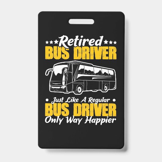 Badge Conducteur de Bus Retraité (Avant)