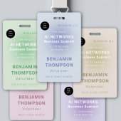 Badge Conférence Entreprise Business Event Logo Jaune