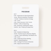 Badge Conférence Entreprise Événement Gras Red QR (Dos)