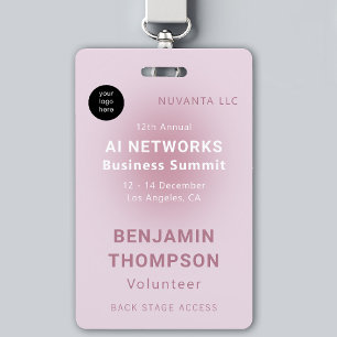 Badge Conférence Entreprise Logo d'événement commercial