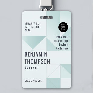 Badge Conférence Événementiel Entreprise Société Aqua ID