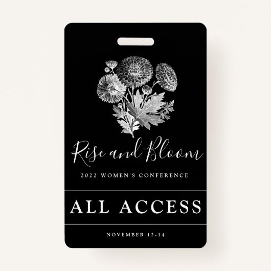 Badge Conférence sur les femmes d'accès VIP (Devant)