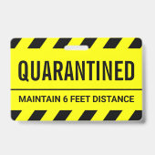 Badge Confinement de quarantaine de soi de coronavirus (Arrière)