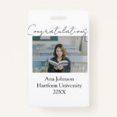 Badge Congratulations photo graduate name university yea (Dos)