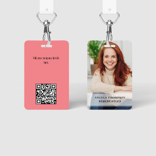 Badge Connectez-vous avec moi Code QR Simple Photo Mod