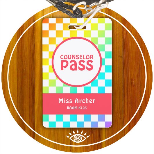 Badge Conseiller en classe personnalisé Enseignant de la