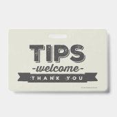 Badge Conseils durables Symbole de pendaison de bienvenu (Arrière)