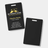 Badge Construction de maisons Black Gold (Avant & arrière)