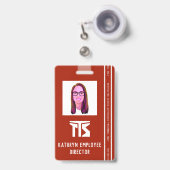 Badge Construction professionnelle à haut risque (Avant avec rétractable)
