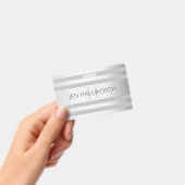 Badge Contemporain Faux Argent Ombre Gris (Manuel / portable)