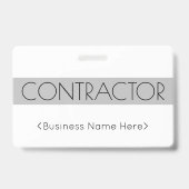 Badge "CONTRACTOR" tendance (Arrière)