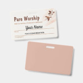 Badge Convention 2025 Culte Pur | Nom JW (Avant & arrière)